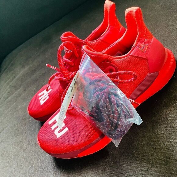 NEW adidas Solar HU Glide x Pharrell Power Red 2019 NWT Mens 6, Womens 7, UK 5.5 - Picture 10 of 13
